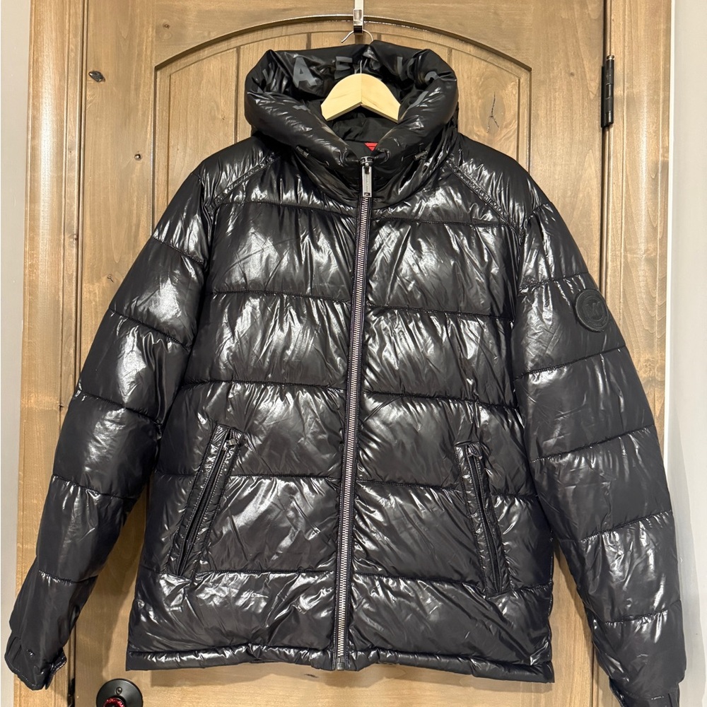 Michael Kors Shiny Black Quilted Jacket